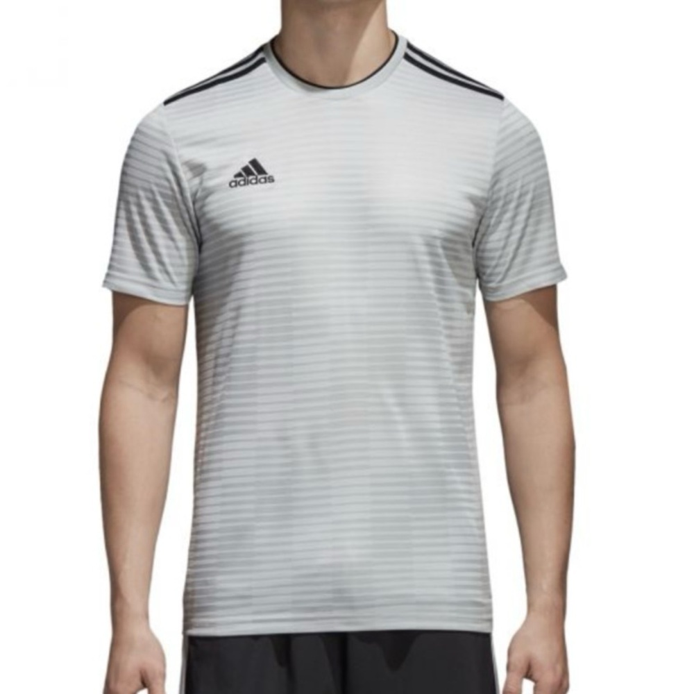 Adidas Men's Light Gray Striped Jersey